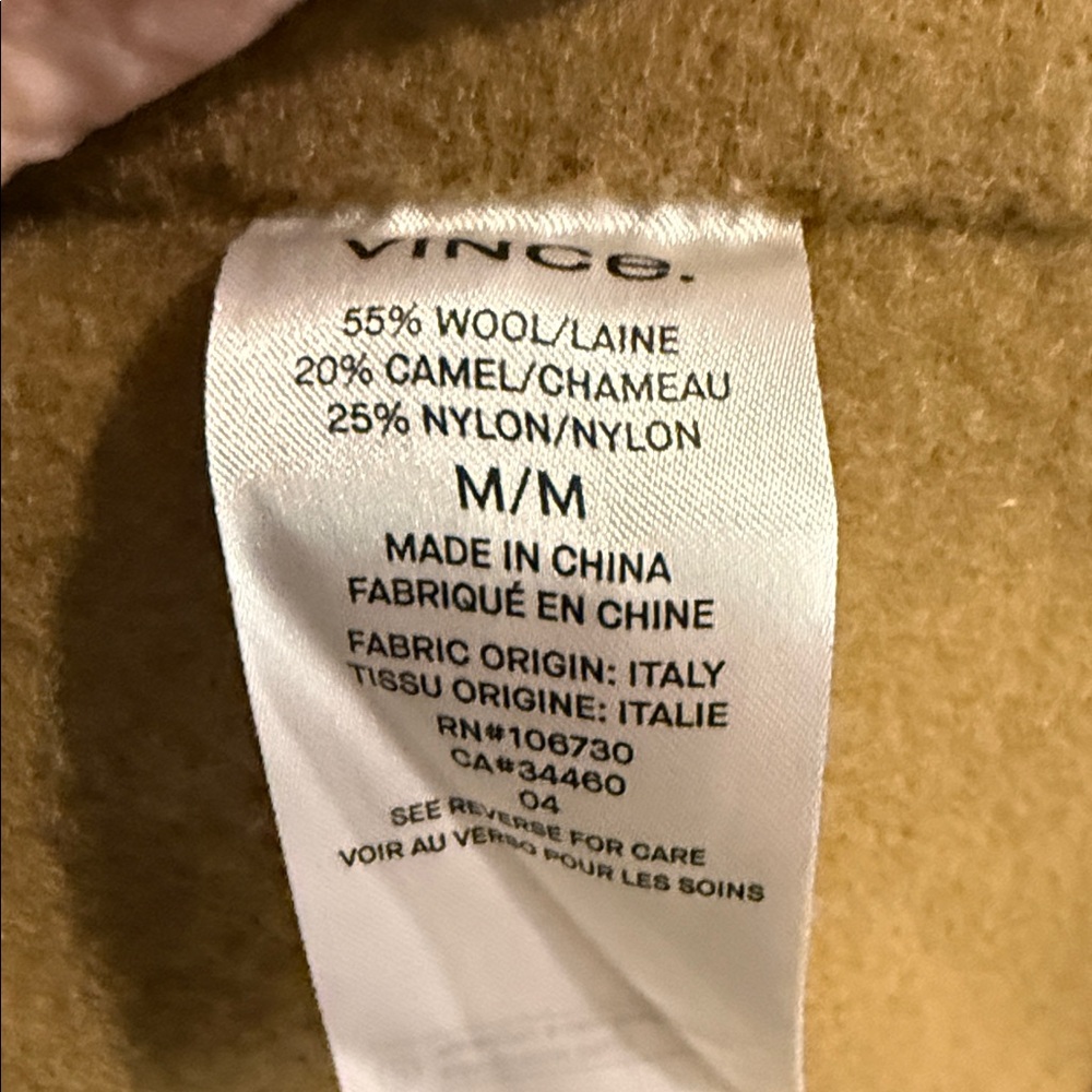 Vince Woman’s Camel Unlined Wool (55%) Coat - Picture 5 of 5
